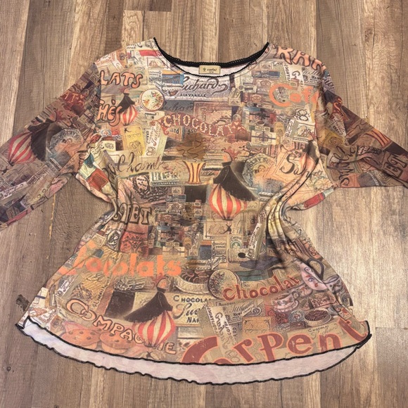 Cactus Tops - Cactus Multicolor Graphic Top